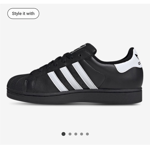 Adidas Superstar II Black White Casual Sneakers - Picture 2 of 5